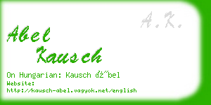 abel kausch business card